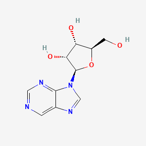 (2R,3S,4R,5R)-2-(Hydroxymethyl)-5-(9H-purin-9-yl)tetrahydrofuran-3,4-diol chemical structure (CAS 550-33-4)