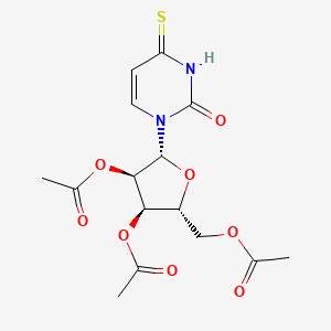 (2R,3R,4R,5R)-2-(Acetoxymethyl)-5-(2-oxo-4-thioxo-3,4-dihydropyrimidin-1(2H)-yl)tetrahydrofuran-3,4-diyl diacetate chemical structure (CAS 55003-25-3)