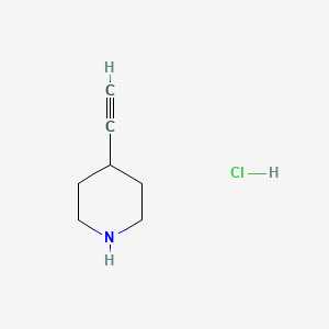 4-Ethynylpiperidine hydrochloride chemical structure (CAS 550378-30-8)