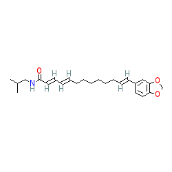 (2E,4E,12E)-13-(Benzo[d][1,3]dioxol-5-yl)-N-isobutyltrideca-2,4,12-trienamide chemical structure (CAS 55038-30-7)