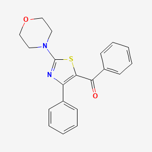 (2-Morpholino-4-phenylthiazol-5-yl)(phenyl)methanone chemical structure (CAS 55040-82-9)