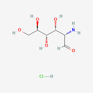 (2S,3R,4S,5R)-2-Amino-3,4,5,6-tetrahydroxyhexanal hydrochloride chemical structure (CAS 5505-63-5)