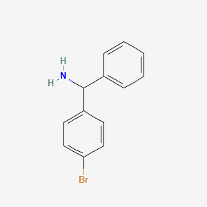 (4-Bromophenyl)(phenyl)methanamine chemical structure (CAS 55095-17-5)