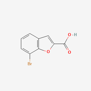 7-Bromobenzofuran-2-carboxylic acid chemical structure (CAS 550998-59-9)