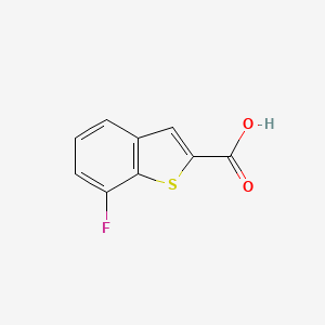 7-Fluorobenzo[b]thiophene-2-carboxylic acid chemical structure (CAS 550998-67-9)