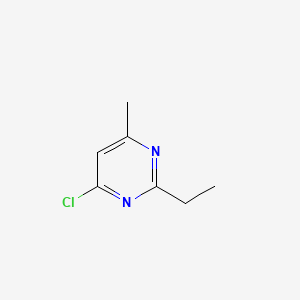4-Chloro-2-ethyl-6-methylpyrimidine chemical structure (CAS 55108-54-8)