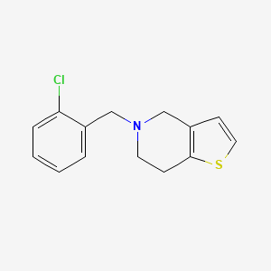 5-(2-Chlorobenzyl)-4,5,6,7-tetrahydrothieno[3,2-c]pyridine chemical structure (CAS 55142-85-3)