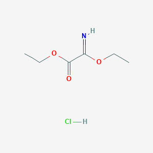 Ethyl 2-ethoxy-2-iminoacetate hydrochloride chemical structure (CAS 55149-83-2)