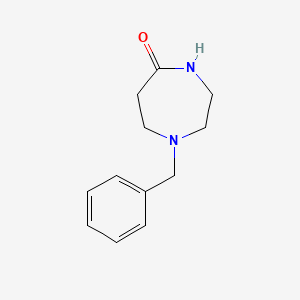 1-Benzyl-1,4-diazepan-5-one chemical structure (CAS 55186-89-5)
