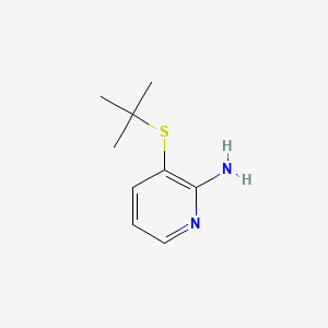3-(tert-Butylthio)pyridin-2-amine chemical structure (CAS 551950-47-1)