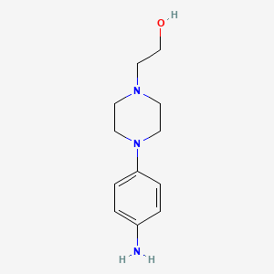 2-(4-(4-Aminophenyl)piperazin-1-yl)ethanol chemical structure (CAS 5521-39-1)