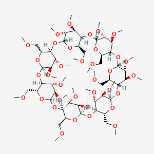 Trimethyl-β-cyclodextrin chemical structure (CAS 55216-11-0)