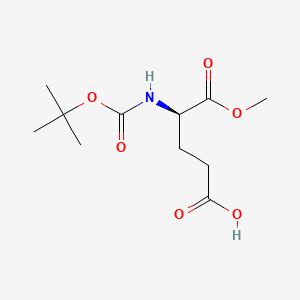 (R)-4-((tert-Butoxycarbonyl)amino)-5-methoxy-5-oxopentanoic acid chemical structure (CAS 55227-00-4)