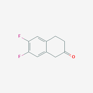 6,7-Difluoro-3,4-dihydronaphthalen-2(1H)-one chemical structure (CAS 552321-02-5)