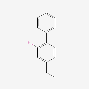 4-Ethyl-2-fluoro-1,1'-biphenyl chemical structure (CAS 55258-76-9)