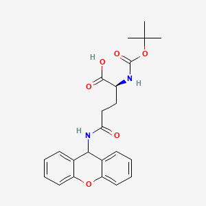 Boc-Gln(Xan)-OH chemical structure (CAS 55260-24-7)