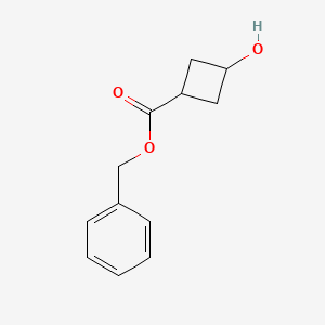 Benzyl cis-3-hydroxycyclobutanecarboxylate chemical structure (CAS 552849-32-8)