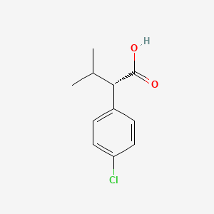(S)-2-(4-Chlorophenyl)-3-methylbutanoic acid chemical structure (CAS 55332-38-2)