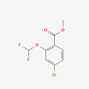 Methyl 4-bromo-2-(difluoromethoxy)benzoate chemical structure (CAS 553672-24-5)