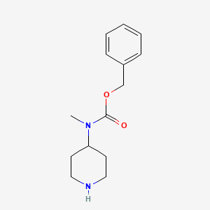 Benzyl methyl(piperidin-4-yl)carbamate chemical structure (CAS 553672-39-2)