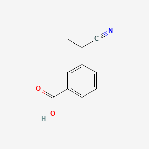 3-(1-Cyanoethyl)benzoic acid chemical structure (CAS 5537-71-3)