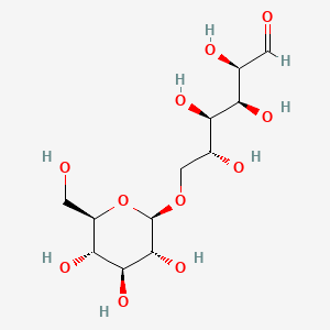 (2R,3S,4R,5R)-2,3,4,5-Tetrahydroxy-6-(((2R,3R,4S,5S,6R)-3,4,5-trihydroxy-6-(hydroxymethyl)tetrahydro-2H-pyran-2-yl)oxy)hexanal chemical structure (CAS 554-91-6)