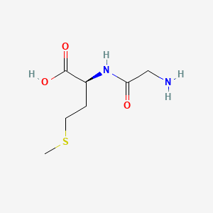 Glycyl-L-methionine chemical structure (CAS 554-94-9)