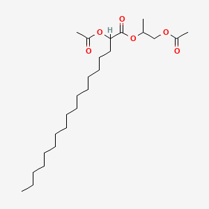 1-Acetoxypropan-2-yl 2-acetoxyoctadecanoate chemical structure (CAS 55401-62-2)