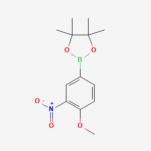 2-(4-Methoxy-3-nitrophenyl)-4,4,5,5-tetramethyl-1,3,2-dioxaborolane chemical structure (CAS 554411-20-0)