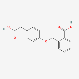 2-((4-(Carboxymethyl)phenoxy)methyl)benzoic acid chemical structure (CAS 55453-89-9)