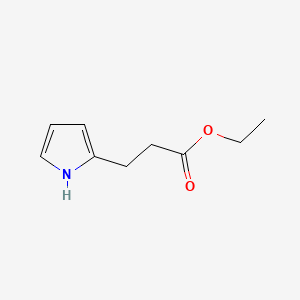 Ethyl 3-(1H-pyrrol-2-yl)propanoate chemical structure (CAS 55490-37-4)