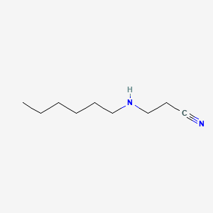 3-(Hexylamino)propanenitrile chemical structure (CAS 55490-85-2)