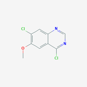 4,7-Dichloro-6-methoxyquinazoline chemical structure (CAS 55496-51-0)