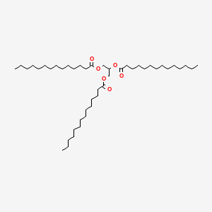 Propane-1,2,3-Triyl Tritetradecanoate chemical structure (CAS 555-45-3)