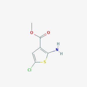 Methyl 2-amino-5-chlorothiophene-3-carboxylate chemical structure (CAS 55503-06-5)