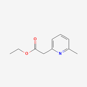 Ethyl 2-(6-methylpyridin-2-yl)acetate chemical structure (CAS 5552-83-0)