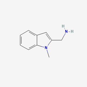(1-Methyl-1H-indol-2-yl)methanamine chemical structure (CAS 55556-57-5)