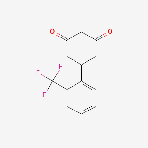 5-(2-(Trifluoromethyl)phenyl)cyclohexane-1,3-dione chemical structure (CAS 55579-73-2)