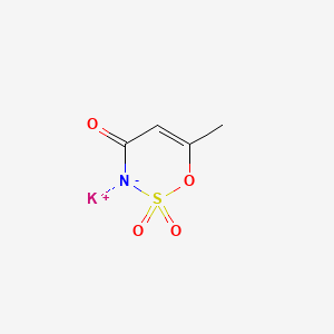 Potassium 6-methyl-4-oxo-4H-1,2,3-oxathiazin-3-ide 2,2-dioxide chemical structure (CAS 55589-62-3)