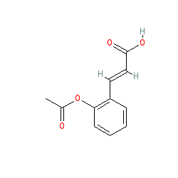 3-(2-Acetoxyphenyl)acrylic acid chemical structure (CAS 55620-18-3)