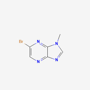 6-Bromo-1-methyl-1H-imidazo[4,5-b]pyrazine chemical structure (CAS 55635-64-8)
