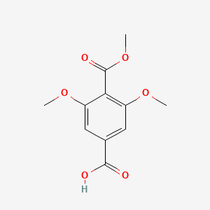 3,5-Dimethoxy-4-(methoxycarbonyl)benzoic acid chemical structure (CAS 55687-41-7)