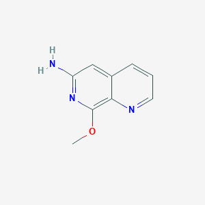 8-Methoxy-1,7-naphthyridin-6-amine chemical structure (CAS 55716-28-4)