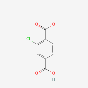 3-Chloro-4-(methoxycarbonyl)benzoic acid chemical structure (CAS 55737-77-4)