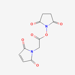 2,5-Dioxopyrrolidin-1-yl 2-(2,5-dioxo-2,5-dihydro-1H-pyrrol-1-yl)acetate chemical structure (CAS 55750-61-3)