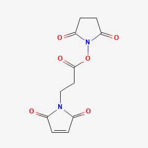 2,5-Dioxopyrrolidin-1-yl 3-(2,5-dioxo-2,5-dihydro-1H-pyrrol-1-yl)propanoate chemical structure (CAS 55750-62-4)