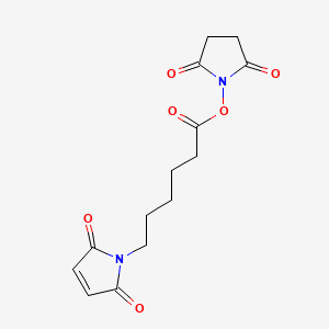2,5-Dioxopyrrolidin-1-yl 6-(2,5-dioxo-2,5-dihydro-1H-pyrrol-1-yl)hexanoate chemical structure (CAS 55750-63-5)