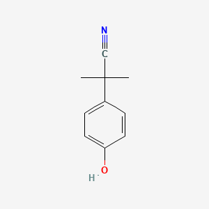 2-(4-Hydroxyphenyl)-2-methylpropanenitrile chemical structure (CAS 55770-61-1)