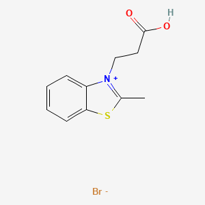 3-(2-Carboxyethyl)-2-methylbenzo[d]thiazol-3-ium bromide chemical structure (CAS 55775-26-3)