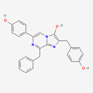 8-Benzyl-2-(4-hydroxybenzyl)-6-(4-hydroxyphenyl)imidazo[1,2-a]pyrazin-3(7H)-one chemical structure (CAS 55779-48-1)